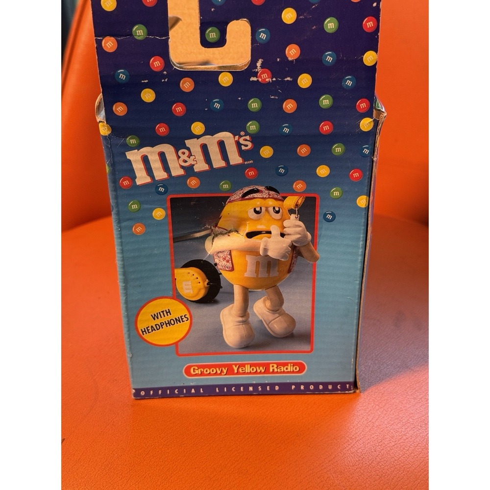 M&M Mini Yellow Plush Radio With Headphones Yellow Radio